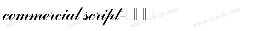 commercial script字体转换
